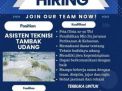 PT Mulia Era Nusa Butuh Tenaga Sebagai Asisten Teknisi Tambak Udang