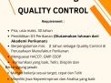 PT Agromina Wicaksana Buka Lowongan Staf Quality Control