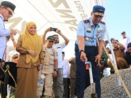 Danlanud Sultan Hasanuddin Resmikan Penggunaan Sumur Bor di Kecamatan Bontoa