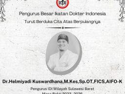 PB IDI Berikan Penghargaan untuk Dr Helmiyadi SpOT yang Meninggal Dunia dalam Tugas Pelayanan