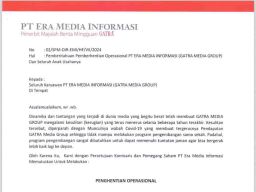 Gatra Media Group Berhenti Operasi Mulai 31 Juli 2024