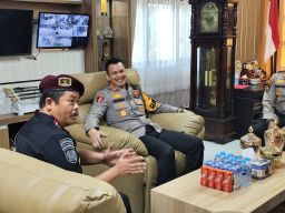 Jalin Silahturahmi dan Sinergitas Kepala Rutan Rengat dengan Kapolres Indragiri Hulu