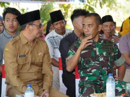 Danrem 084/Bhaskara Jaya Menghadiri Peresmian Sumber Air Yang Dilaksanakan Secara Virtual