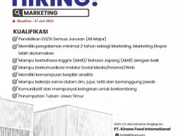 Join Sekarang sebagai Marketing di PT Kirana Food International