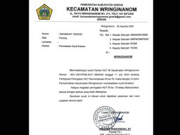 Camat Wringinanom Terbitkan Surat Pembatalan Penarikan Iuran HUT RI