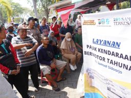 Bersama Samsat Sidoarjo Kota dan Bapenda, Primkopal Juanda Fasilitasi Pemutihan Pajak Kendaraan