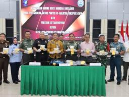 Pangdam XII/Tanjungpura Serahkan Barang Bukti Narkoba 10,5 Kg Ke BNNP Kalbar