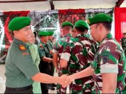 Dandim Mimika Pimpin Serah Terima Jabatan Danramil dan Perwira Staf