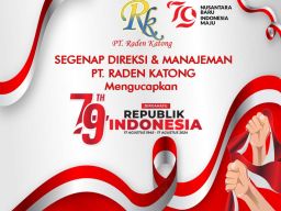 Direksi dan Staf PT Raden Katong Ucapkan Dirgahayu RI ke 79