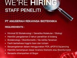 Mau Jadi Staf Peneliti, Lowongan Kerja di PT Anugerah Rekayasa Bioteknika