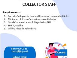 PT Cheil Jedang Indonesia Butuh Collector Staff
