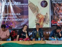 Warga Gresik Dirikan Posko Kemenangan Koalisi Bumbung Kosong