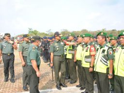 Komandan Korem Bhaskara Jaya Memimpin Apel Pengamanan VVIP