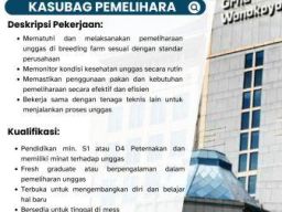 Wonokoyo Group Buka Lowongan Kasubag Pemelihara