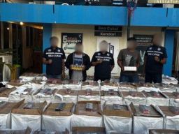 Bea Cukai Tindak Jutaan Batang Rokok Ilegal di Kendari