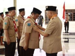 Pj Bupati Jombang Dilantik sebagai Ketua Mabicab Gerakan Pramuka Jombang