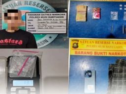 Seorang Desa Sukarami Ditangkap Satresnarkoba Polres Musi Banyuasin
