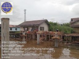 Proyek Halte Sungai Kendawangan Kiri Belum Menunjukkan Progres