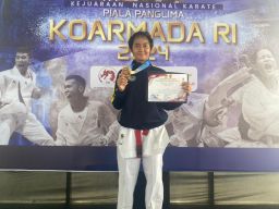 Puspenerbal Sabet Dua Medali di Kejurnas Karate Piala Panglima Koarmada RI 2024