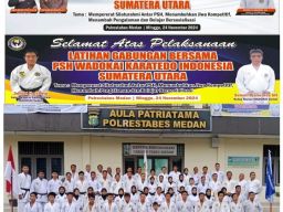 Wadokai Pengprov Sumut Gelar Latihan Pemegang Sabuk Hitam di Mapolresta Medan