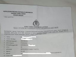 Oknum Anggota Polsek Konang Dilaporkan ke Polres Gresik Diduga KDRT