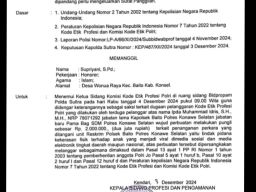 Mantan Kapolsek Baito akan Disidang Etik, Supriyani Dipanggil Jadi Saksi