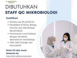Lowongan Kerja Jadi Staff Mikrobiologi