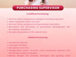 PT RANS Kosmetika Indonesia is now hiring for Purchasing Supervisor