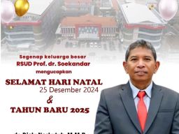RSUD Prof dr Soekandar Mojokerto Ucapkan Selamat Natal dan Tahun Baru 2025