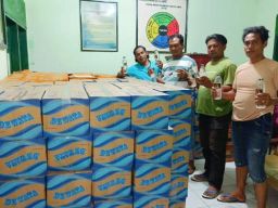 Kodim Dompu Gagalkan Penyeludupan 6100 Botol Berisi Arak Bali