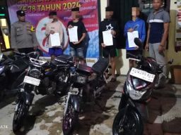 Polsek Karangrejo Amankan 4 Kendaraan Roda Dua Saat Operasi Balap Liar