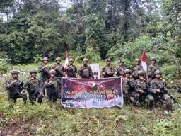 Satgas Yonif 512 QY Laksanakan Patroli Patok Perbatasan Papua Nugini