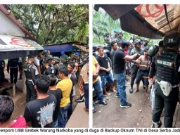 Pomdam Bukit Barisan Grebek Warung Narkoba di Desa Serba Jadi