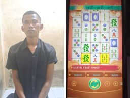 Polres Labuhanbatu Tangkap Pelaku Judi Online di Pos Kamling Kelurahan Kartini