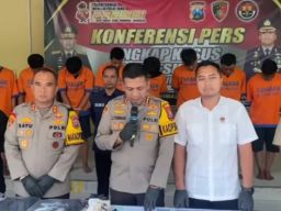 Polresta Sidoarjo Tangkap 12 Pemuda yang Sering Bikin Onar dan Bawa Senjata Tajam