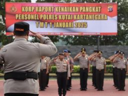 66 Personel Polres Kutai Kartanegara Naik Pangkat