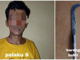 Warga Desa Dlodo Dipolisian Usai Ancam Bacok Tetangganya