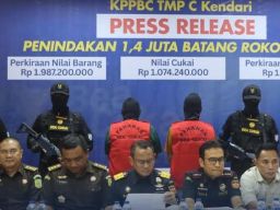 1,4 Juta Batang Rokok Ilegal Dimusnahkan oleh Bea Cukai Kendari