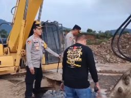 Satreskrim Polresta Padang Tangkap Pelaku Tambang Ilegal di Gunung Sarik