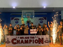 Tim Basket Bhayangkara Polda Kaltim Raih Juara Pertama di Keluncum Corporate League