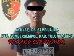 Polsek Ngunut Tangkap Pencuri Motor di Rumah Kos Desa Pulosari
