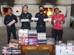 Bea Cukai Malang Musnahkan Tembakau dan MMEA Ilegal