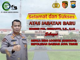 Selamat Atas Jabatan Baru Kombes Dirmanto Jadi Karolog Polda Jawa Timur