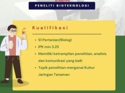 PT Bisi Internasional Tbk Buka Lowongan Peneliti Bioteknologi