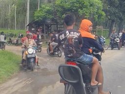 Polsek Serbalawan Bubarkan Balap Liar di Jalur Medan-tebing Tinggi