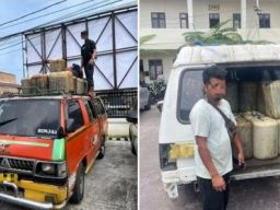 Polres Tanah Karo Amankan Dua Mobil Pengangkut BBM Diduga Ilegal