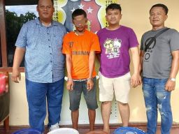 Polres Simalungun Tangkap Pelaku Pencurian Cat Senilai Jutaan Rupiah Di Panglong Sakhi