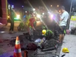 Oknum Polsek Gempol Diduga Jadi Petugas Keamanan Proyek Galian Kabel