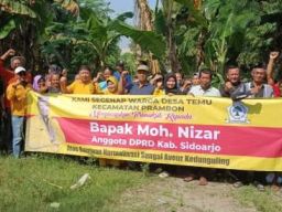 Ketua Fraksi Golkar DPRD Sidoarjo Bantu Normalisasi Sungai Avour Kedunguling