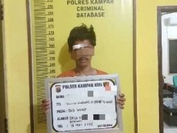 Polsek Kampar Kiri Tangkap Pencuri Kotak Infaq Masjid